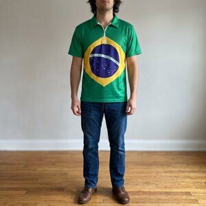 Camisa do Brasil com Zipper (Tamanhos Diponiveis)